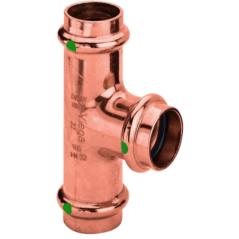 Viega Profipress 2418 Koper Pers T-stuk Verloop 28x15x28mm 3 Viega Profipress 2418 Koper Pers T-stuk Verloop 28x15x28mm