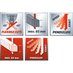 Einhell TH-JS 85 Decoupeerzaag 31 Einhell TH-JS 85 Decoupeerzaag -Efficiënte Gereedschapsopslag 11696 14