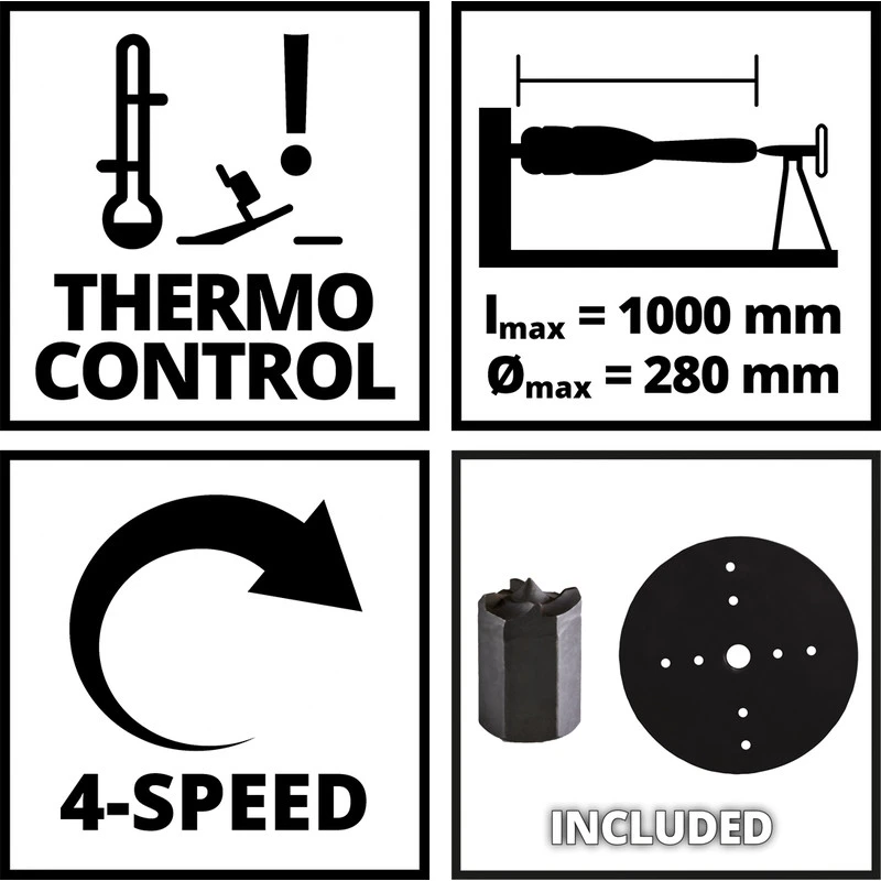 Einhell TC-WW 1000/1 Houtdraaibank 8 Einhell TC-WW 1000/1 Houtdraaibank - Afbeelding 6