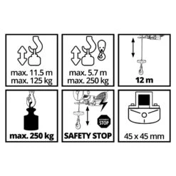 Einhell Elektrische Takel 125/250kg -Efficiënte Gereedschapsopslag 11747 07