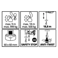 Einhell Elektrische Takel 500/999kg -Efficiënte Gereedschapsopslag 11749 06
