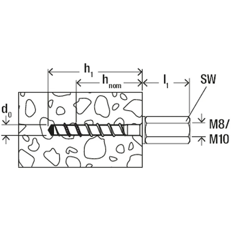 Fischer Betonschroef FBS II 6x35mm M8/M10 I 4 Fischer Betonschroef FBS II 6x35mm M8/M10 I - Afbeelding 2