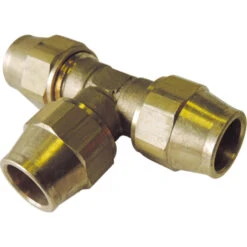 Gas T-stuk Knelkoppeling 15mm