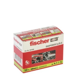Fischer Duopower Pluggen + Schroef 5x25mm -Efficiënte Gereedschapsopslag 22623 02