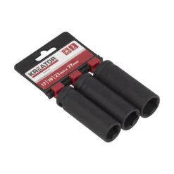 Kreator Slagdoppenset 1/2" 3-delig 77mm -Efficiënte Gereedschapsopslag 24107 02