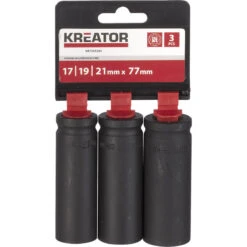 Kreator Slagdoppenset 1/2" 3-delig 77mm