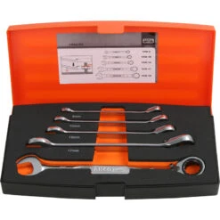 Bahco 1RM/S5 Steek-ringratelsleutelset 5-delig