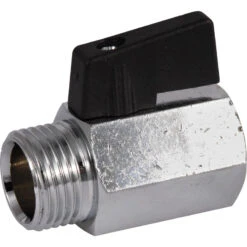 BPE Mini Kogelkraan 3/4" Bn.Dr.xBt.Dr. Met Knop