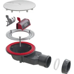 Wirquin Slim+ Doucheafvoerplug Ø90mm D40 Verchroomd -Efficiënte Gereedschapsopslag 47626 04