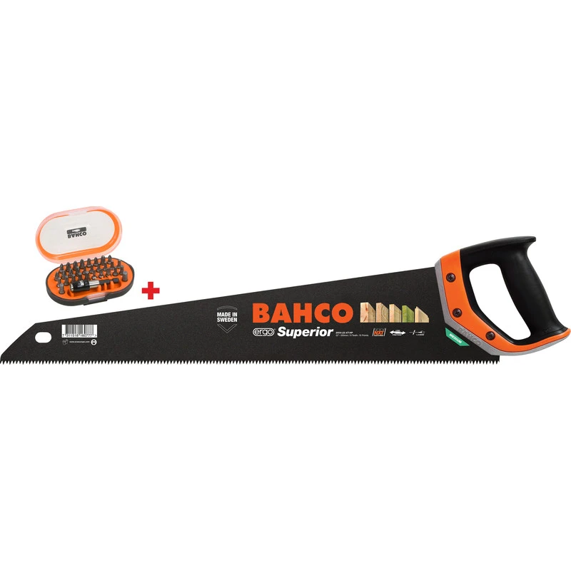 Bahco Superior 2600 Handzaag Met GRATIS Bitset T.w.v 14,95 550mm 3 Bahco Superior 2600 Handzaag Met GRATIS Bitset T.w.v 14,95 550mm