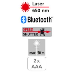 Laserliner DistanceMaster CompactPro Afstandsmeter Bluetooth 50m Bluetooth -Efficiënte Gereedschapsopslag 58735 04