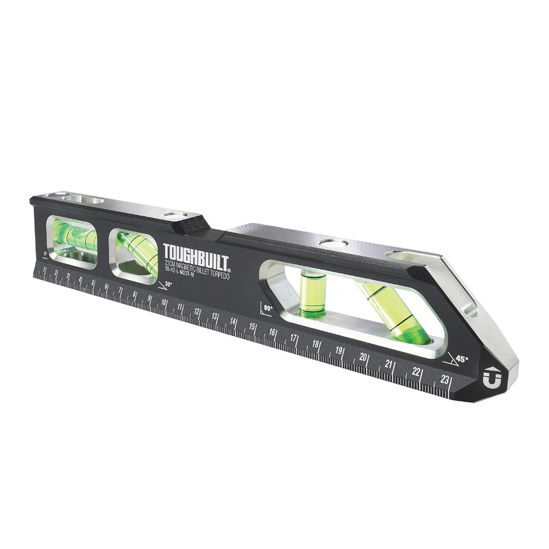 Toughbuilt Massieve Magnetische Torpedo-waterpas 23cm 4 Toughbuilt Massieve Magnetische Torpedo-waterpas 23cm - Afbeelding 2