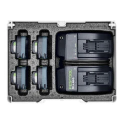 Festool SYS 18V 4x4,0/TCL 6 DUO Accu Pack 18V Li-ion - 4.0Ah 5 Festool SYS 18V 4x4,0/TCL 6 DUO Accu Pack 18V Li-ion - 4.0Ah -Efficiënte Gereedschapsopslag 60578 01