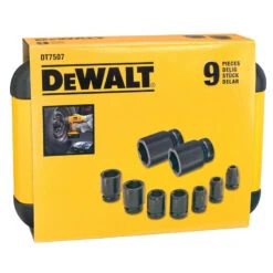 DeWalt DT7507-QZ9 Slagdoppenset 9-delig -Efficiënte Gereedschapsopslag 70168 02