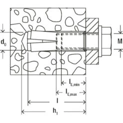 Fischer EA II Inslagankers M12x50mm -Efficiënte Gereedschapsopslag 70560 03