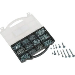 Set Metaalschroeven Bolkop 450-delig