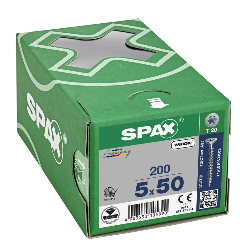Spax Universeelschroef Platkop 5x50mm TX 4 Spax Universeelschroef Platkop 5x50mm TX - Afbeelding 2