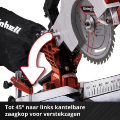 Einhell TE-MS 18/210 Li Accu Afkort- & Verstekzaagmachine (body) 18V Li-ion -Efficiënte Gereedschapsopslag 85496 02