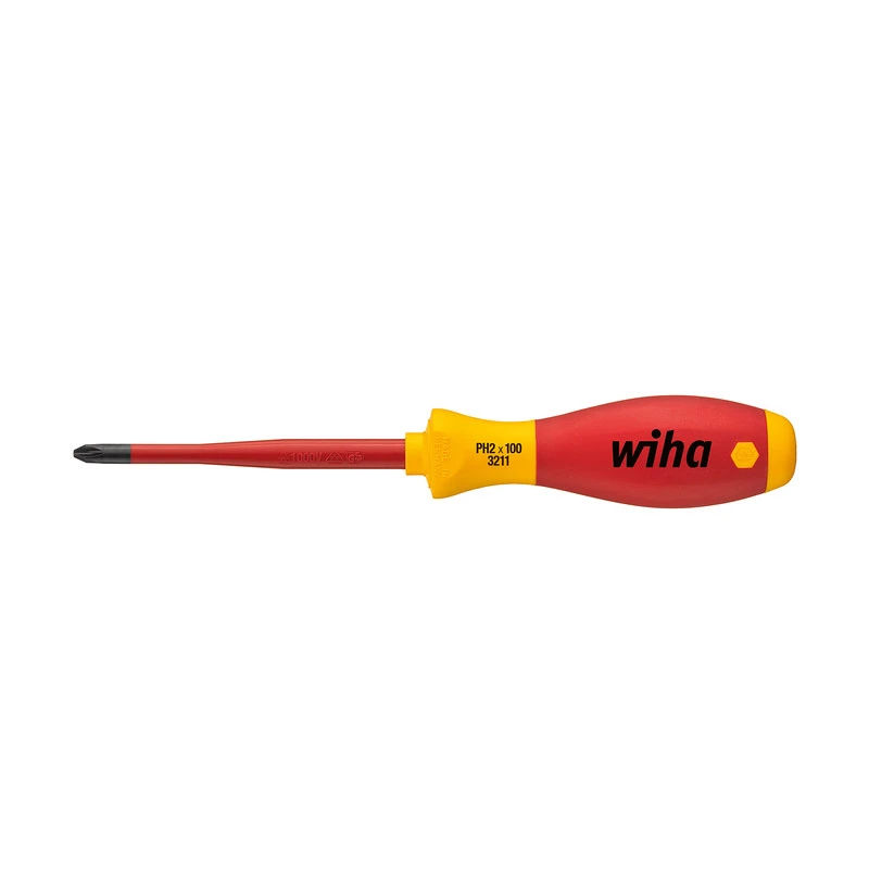 Wiha SlimFix VDE Schroevendraaier PH1x80mm 4 Wiha SlimFix VDE Schroevendraaier PH1x80mm - Afbeelding 2